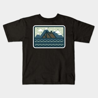 Camp Mountain Beach View Kids T-Shirt